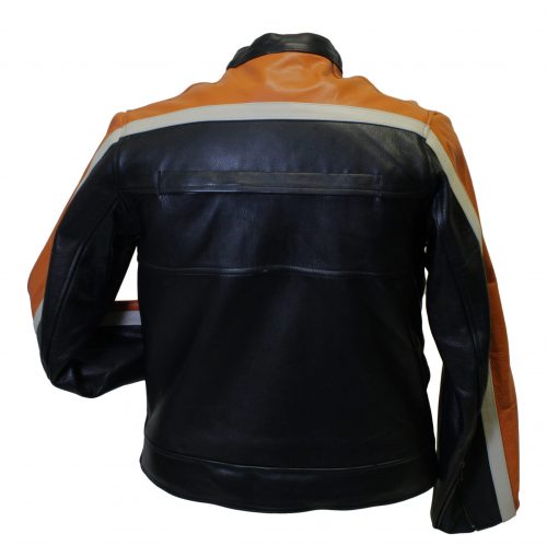 Alternative view of Orange Stripe Biker Jacket HL-118
