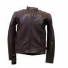 Brown Leather Racing Jacket