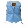 Light Blue Knight Leather Vest