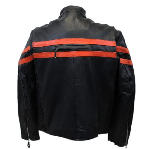 Alternative view of Orange Stripes Biker Jacket