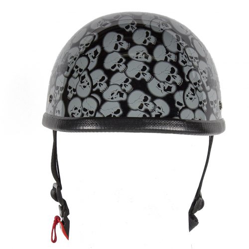 Alternative view of Gray Boneyard Eagle Novelty Helmet with Skulls
