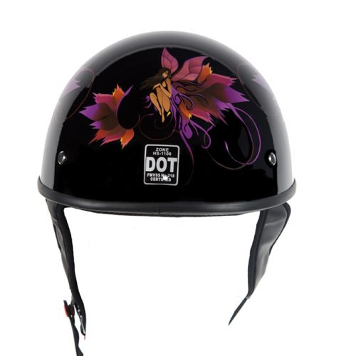 Alternative view of Women's DOT Approved Low Profile Helmet With Fairy & Tribal Flowers