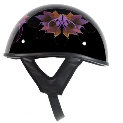 Women's DOT Approved Low Profile Helmet With Fairy & Tribal Flowers