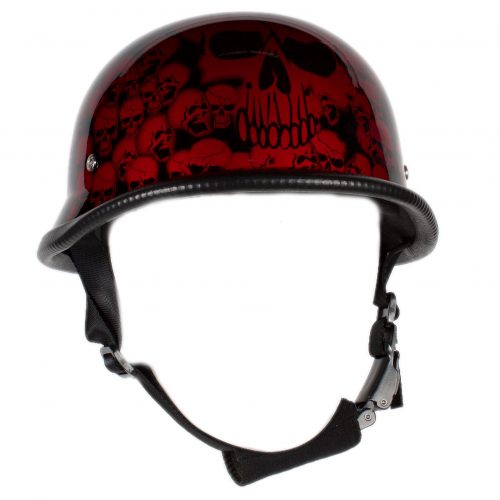 Burgundy Skull Graveyard German Novelty Helmet