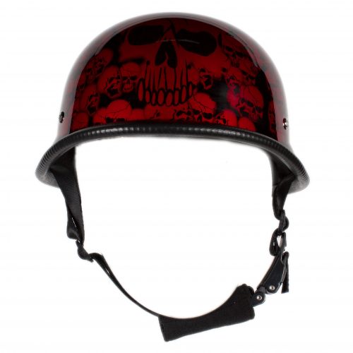 Alternative view of Burgundy Skull Graveyard German Novelty Helmet