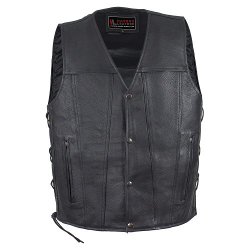 Mens Leather Vest With Concealed Gun Pockets