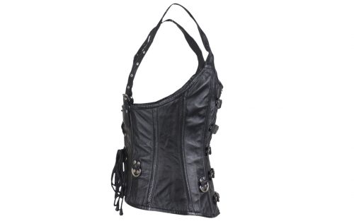 Alternative view of Women's Lambskin Leather Corset with Buckles