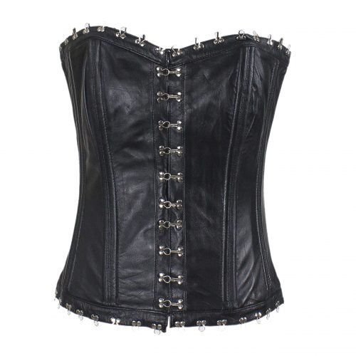 Women's Hook & Eye Lambskin Leather Corset