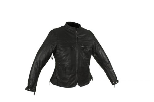 Alternative view of Women's Black Leather Jacket with Gun Pockets
