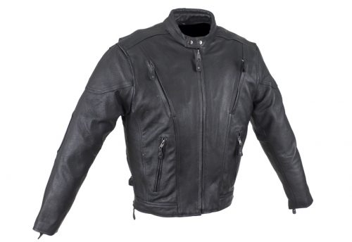 Alternative view of Men's Cowhide Racer Leather Jacket