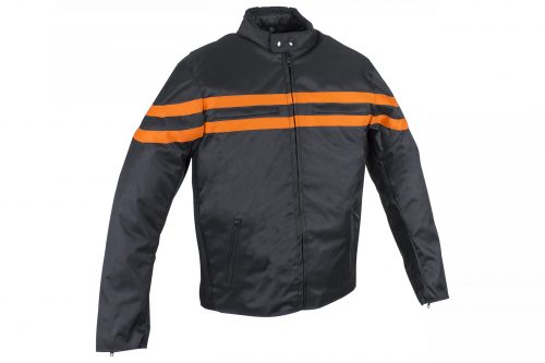 Alternative view of Men's Textile Motorcycle Jacket With Orange Stripes
