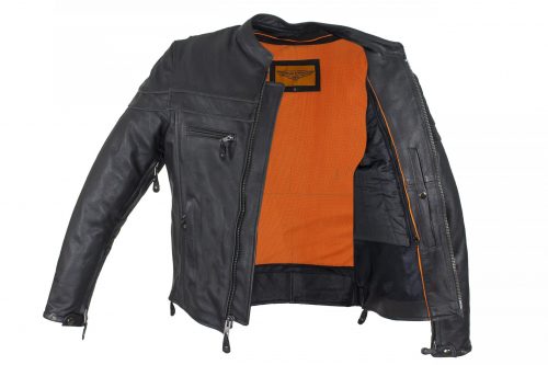 Alternative view of Men's Leather  Jacket With Zipper On Front