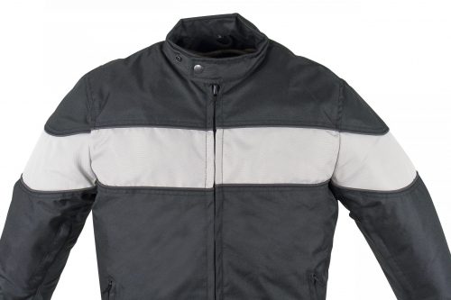 Alternative view of Men's Textile Motorcycle Jacket With Wide Grey Stripe