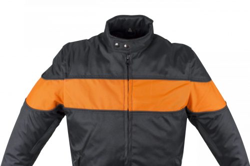 Alternative view of Men's Textile Motorcycle Jacket With Wide Orange Stripe