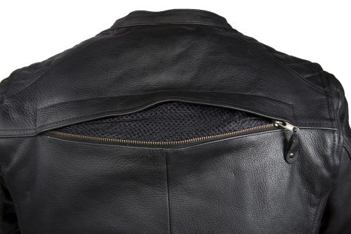 Alternative view of Men's Motorcycle Jacket With Diamond Pattern On The Sides & Shoulders