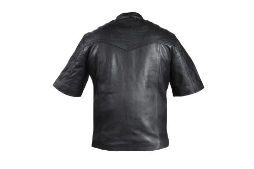 Alternative view of Men's Light Weight Leather Jacket With Short Sleeves