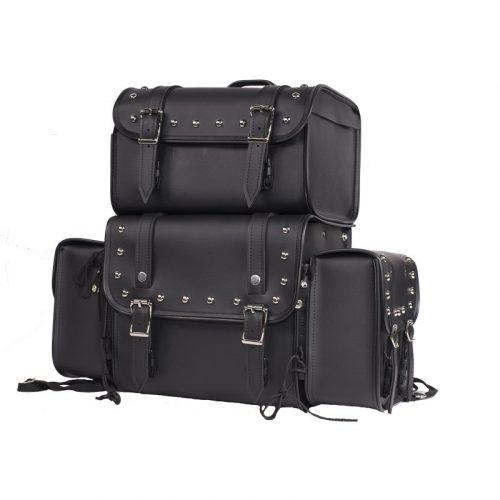 Motorcycle Sissy Bar Bag With Removable Side Bags