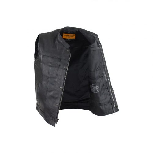 Alternative view of Mens Motorcycle Club Vest With Black Line