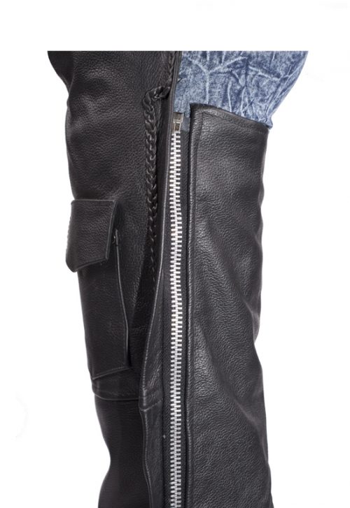 Alternative view of Braided Chaps With Removable Liner