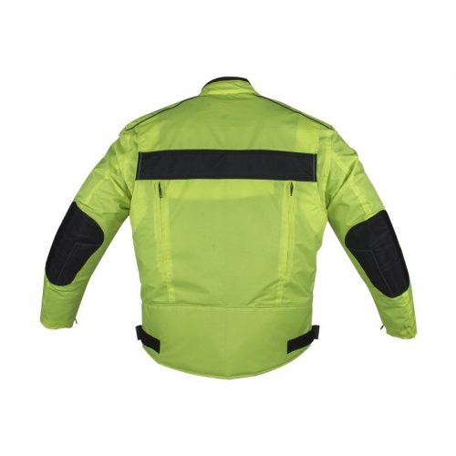 Alternative view of Men's Fluorescent Water Resistant Jacket with Reflective Piping