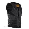 Men's Leather Vest With Buffalo Nickel Snaps