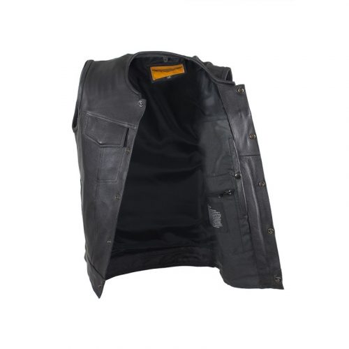 Alternative view of Mens 1/2" Collar Motorcycle Club Vest