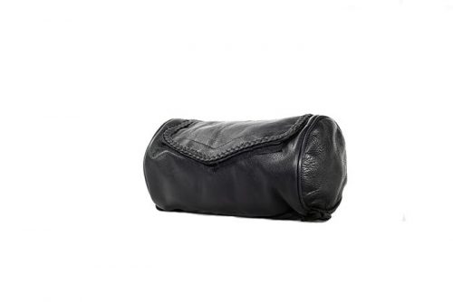 Black Leather Motorcycle Tool Bag