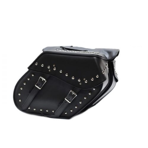 PVC Motorcycle Saddlebag With Studs