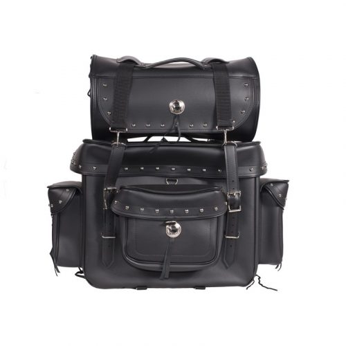 Big Motorcycle Sissy Bar Bag With Studs