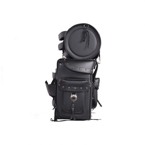 Alternative view of Big Motorcycle Sissy Bar Bag With Studs