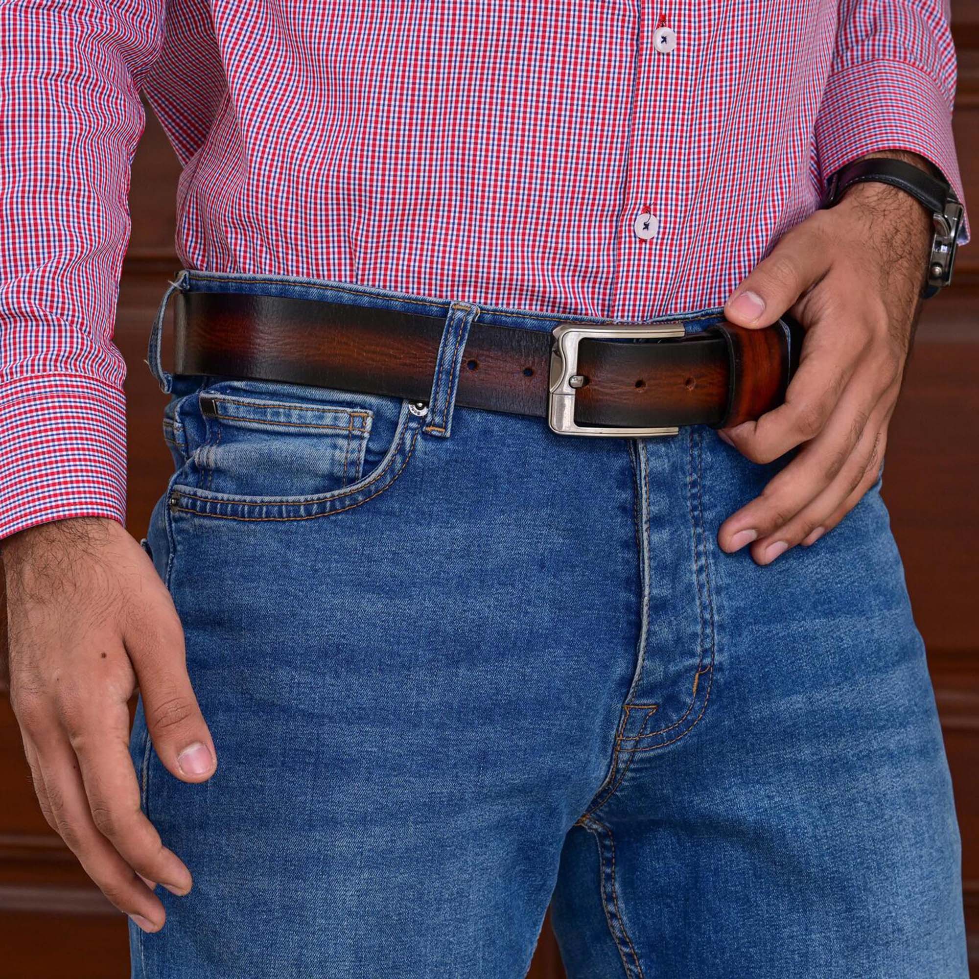 Fair Impex - Burnt Maroon - Leather Belt - LF-1 (4)