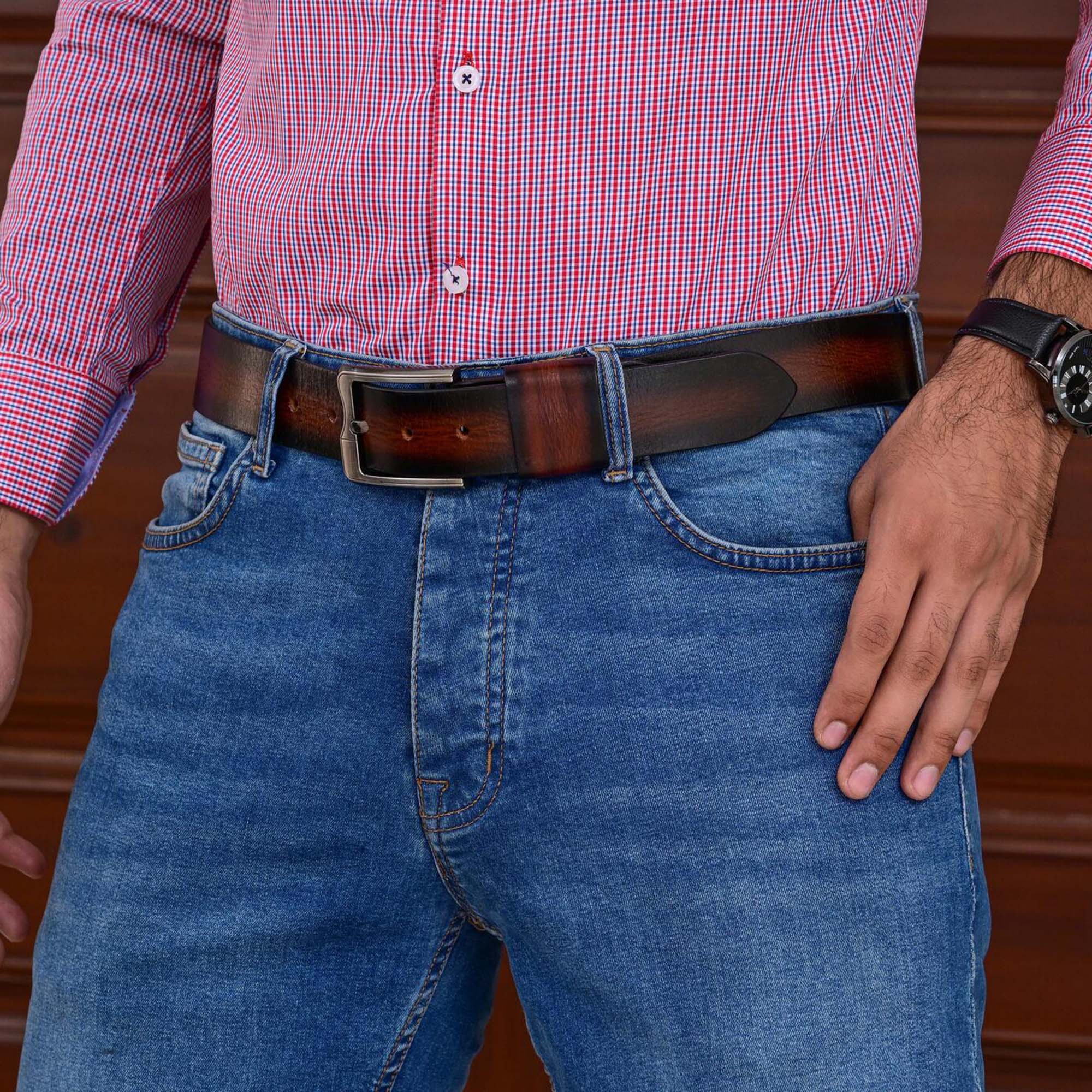 Fair Impex - Burnt Maroon - Leather Belt - LF-1 (6)