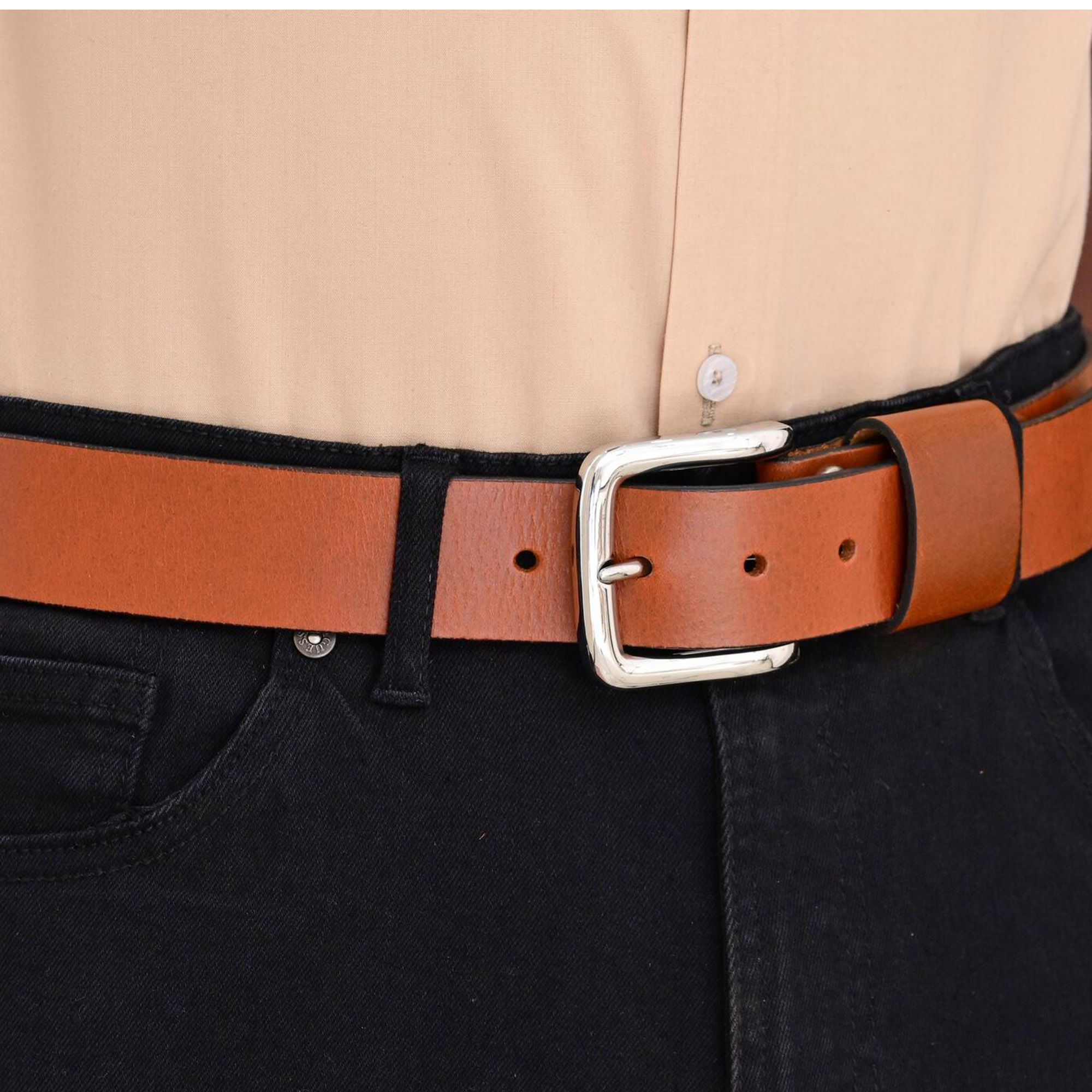 Fair Impex-Burnt Orange-Unisex Leather Belt-LF-1 (5)
