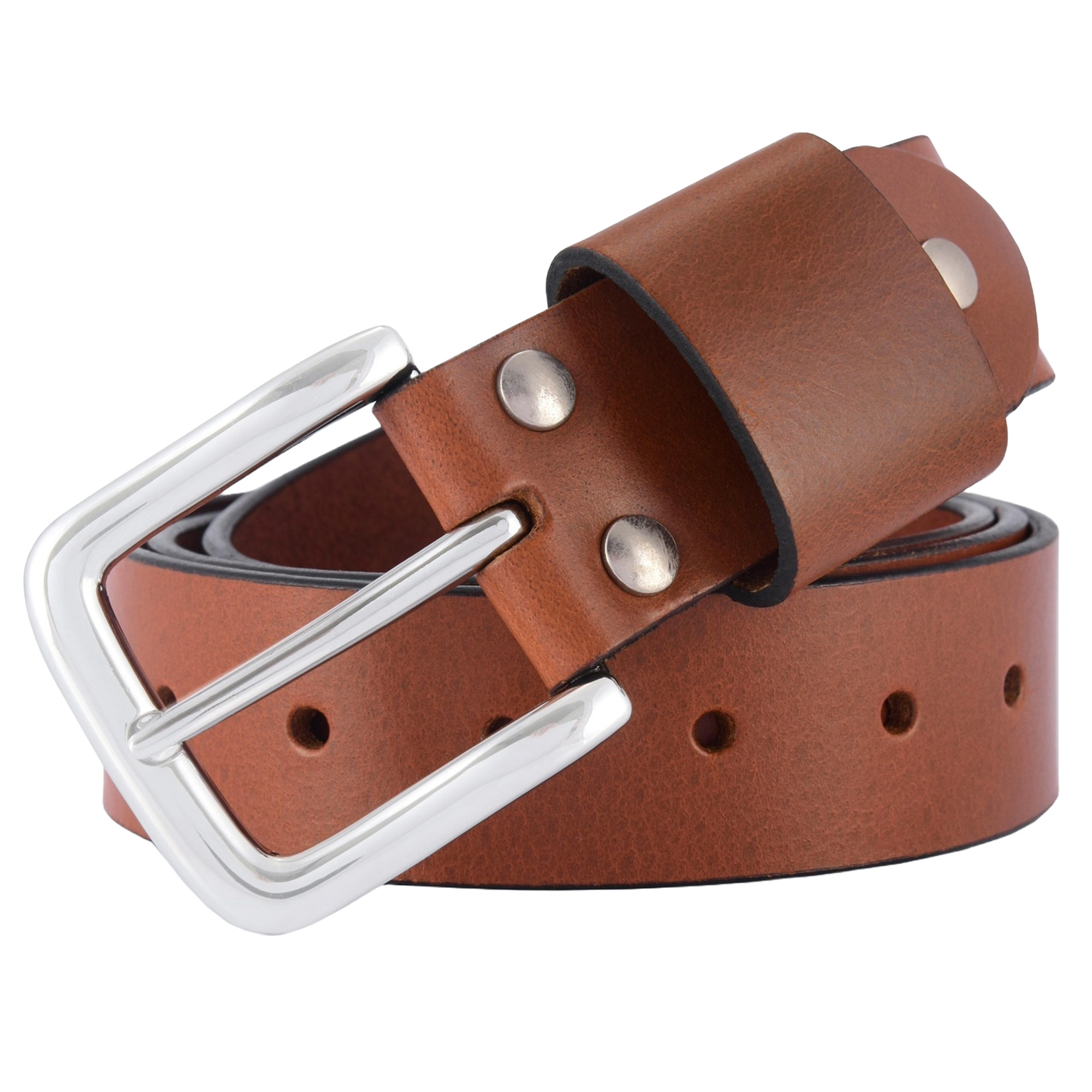 Fair Impex-Burnt Orange-Unisex Leather Belt-WB-4