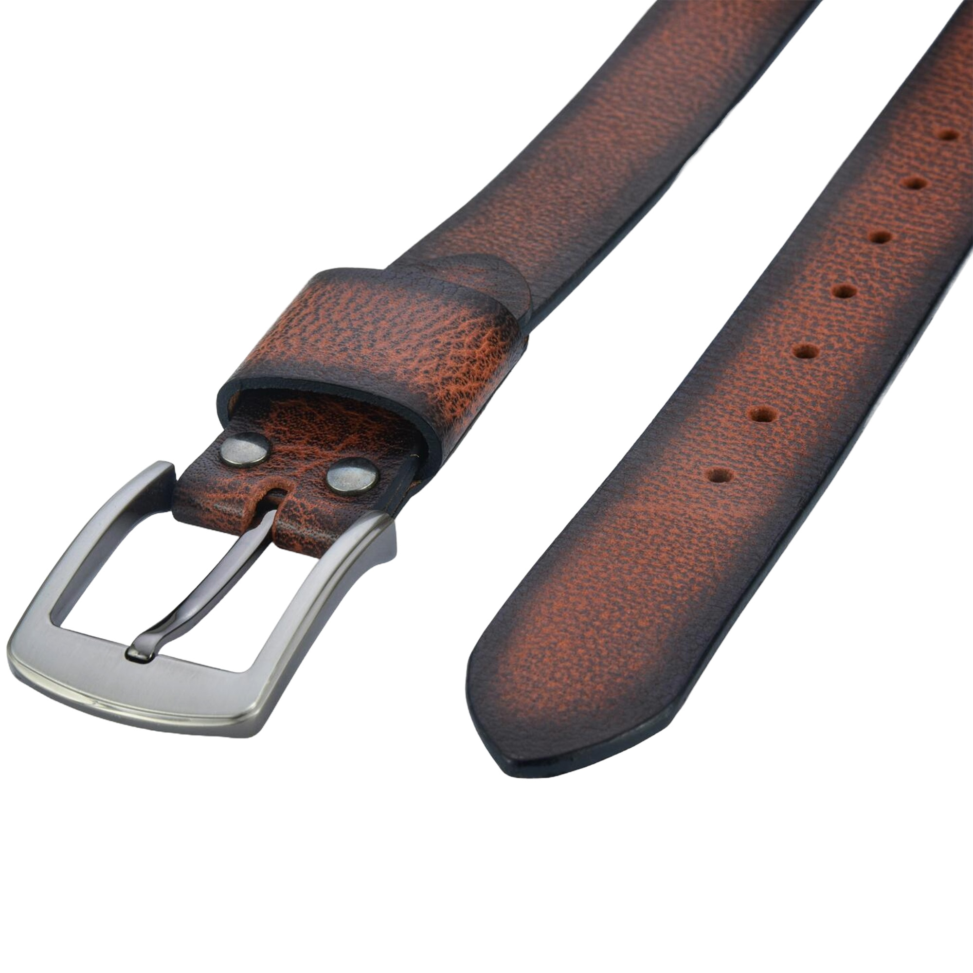 Fair Impex - Cheetah Milled Base Burnt Orange-Leather Belt-2