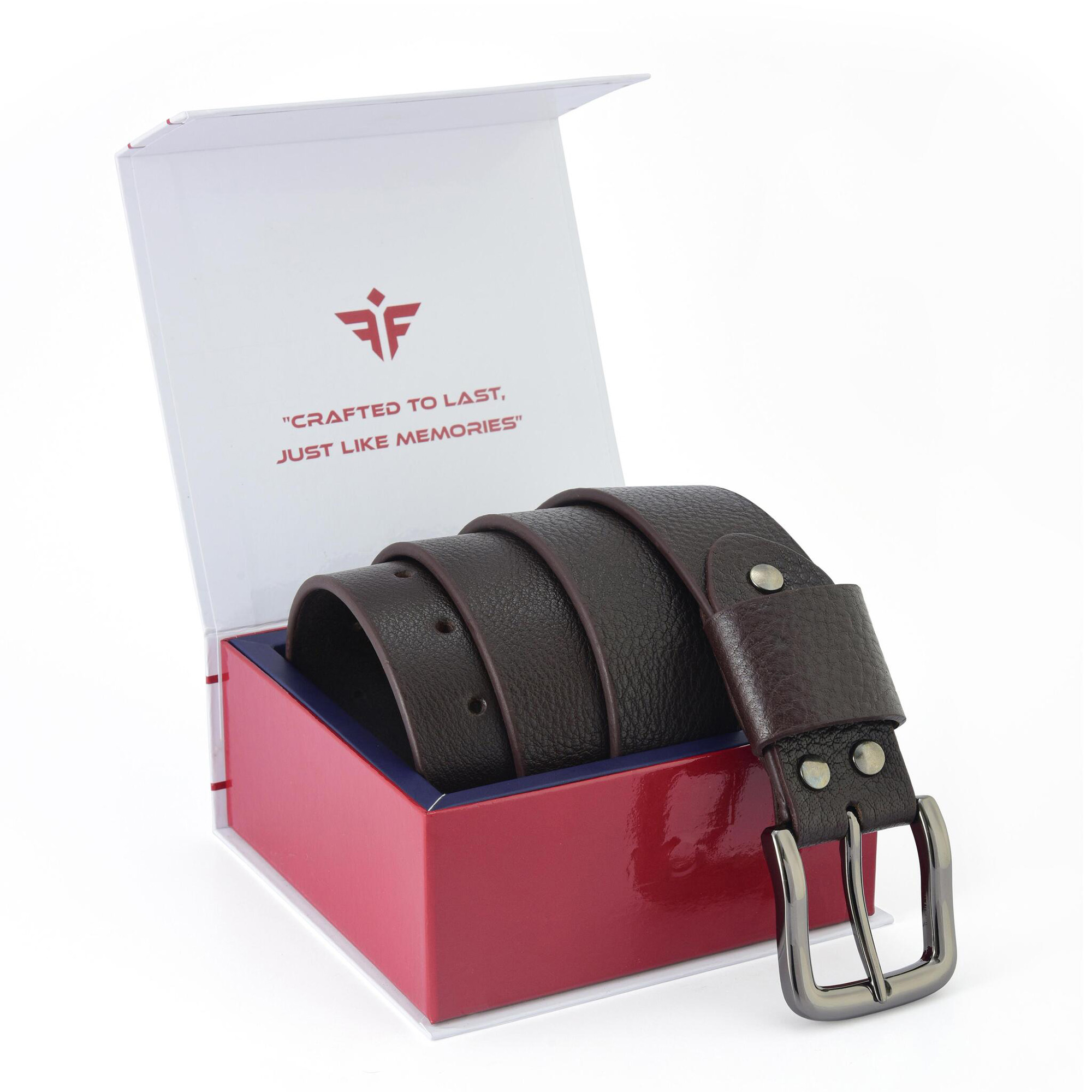 Fair Impex - Milled Brown (Dark Choco) Leather Belt-1-WB