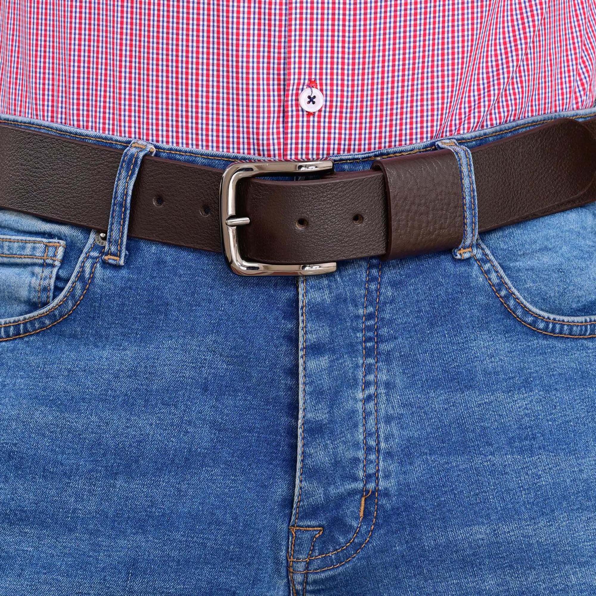 Fair Impex - Milled Brown (Dark Choco) Leather Belt-3 -LF.