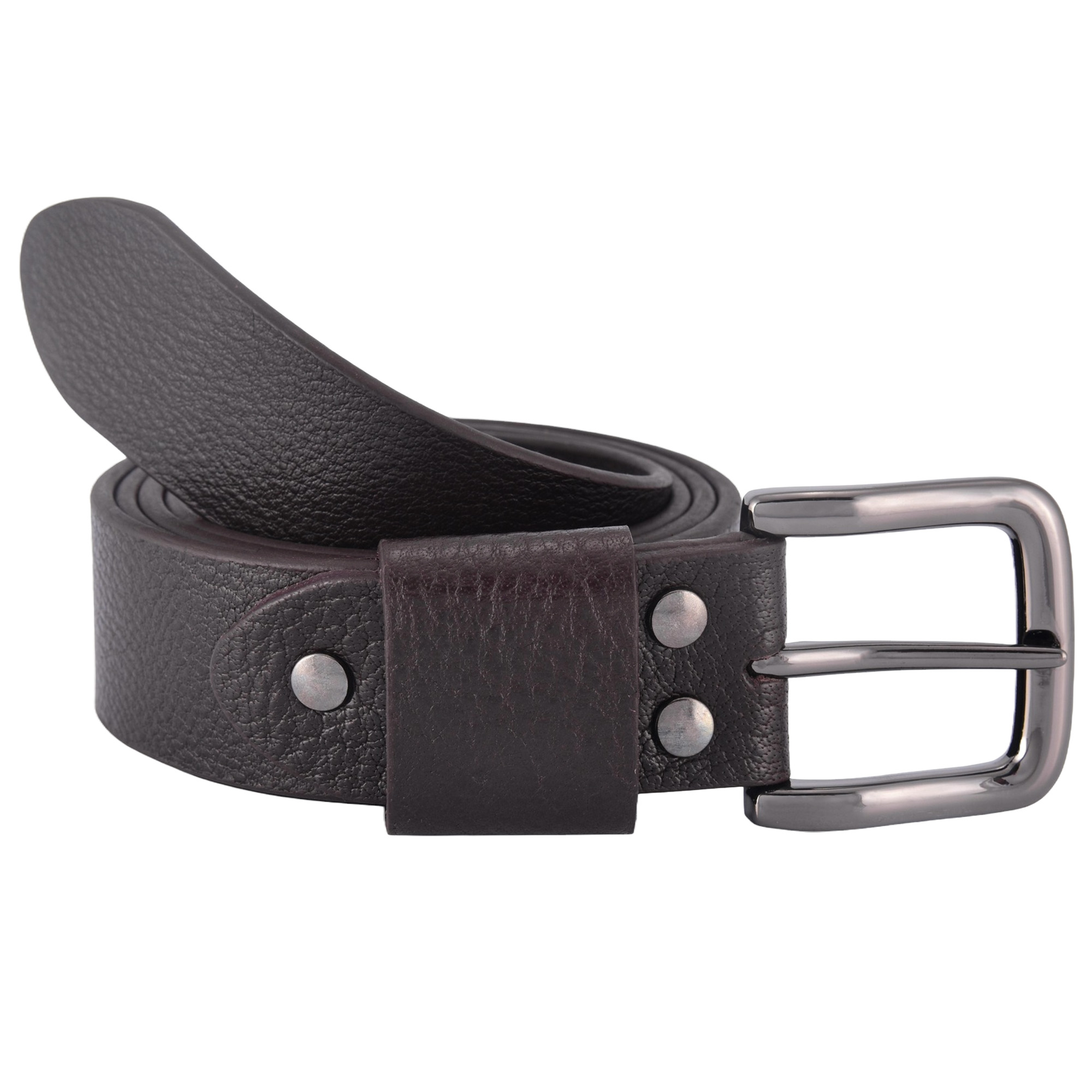 Fair Impex - Milled Brown (Dark Choco) Leather Belt-5-WB
