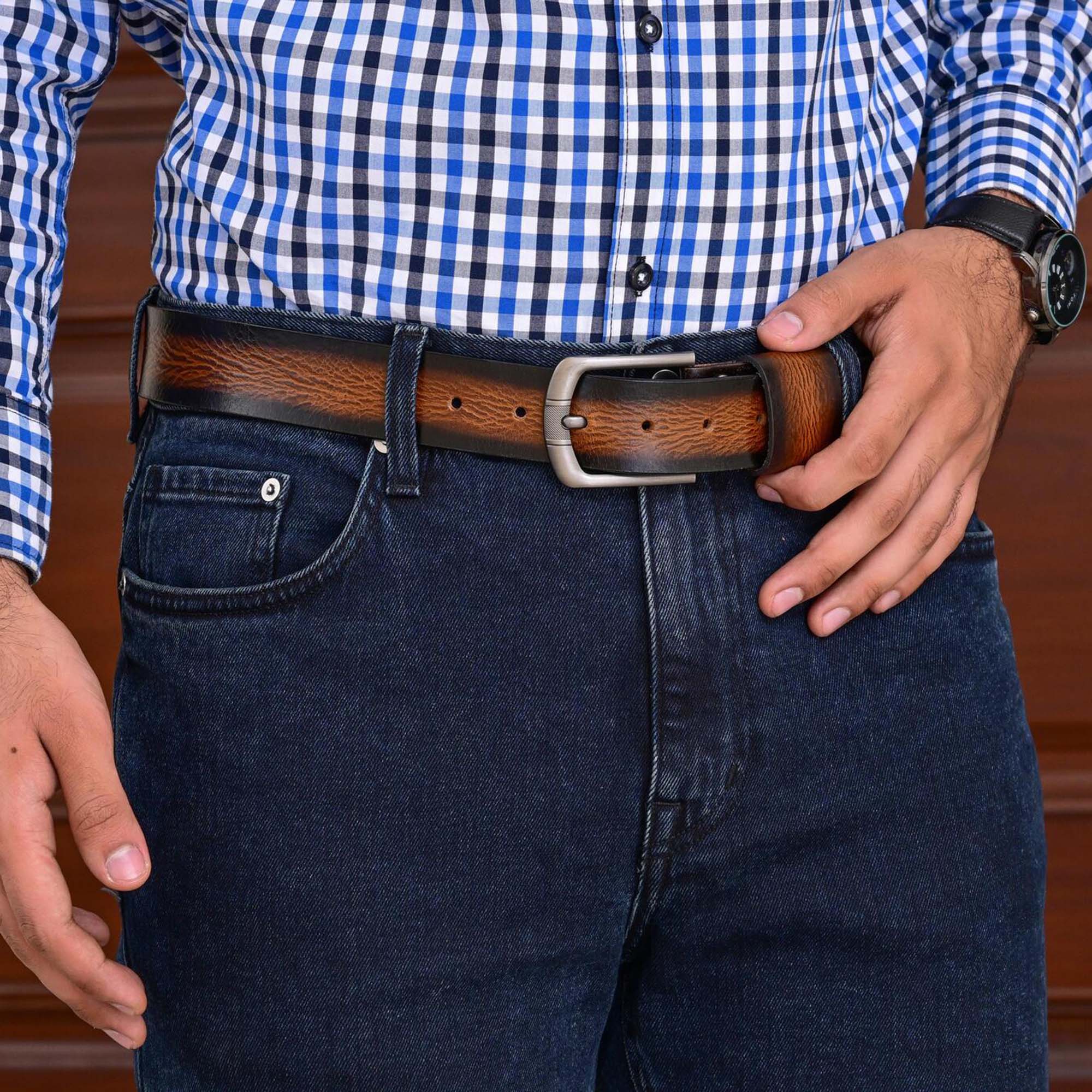 Fair Impex - Sun Wood Brown - Leather Belt-LF-1 (4)
