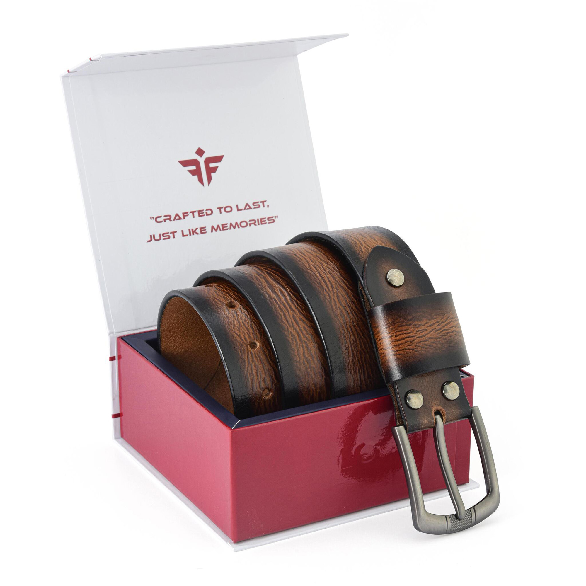 Fair Impex - Sun Wood Brown - Leather Belt -WB-3