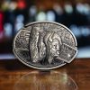 3D Bison Head Folding Knife Belt Buckle