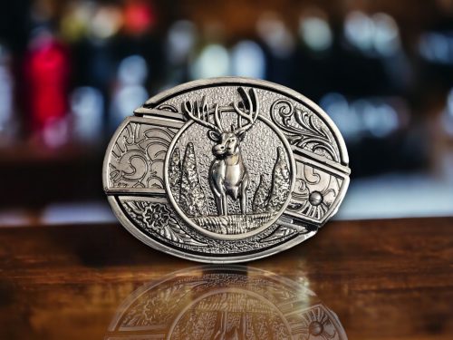 Mighty Deer Knife Belt Buckle