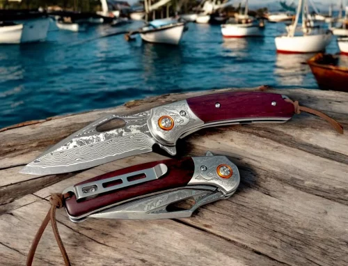 VG10 Core Damascus Steel Folding Pocket Knife