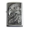 Vintage Silver Finish Metal Eagle Head Lighter Belt Buckle featuring a distinctive eagle head motif and integrated brass-finish lighter.