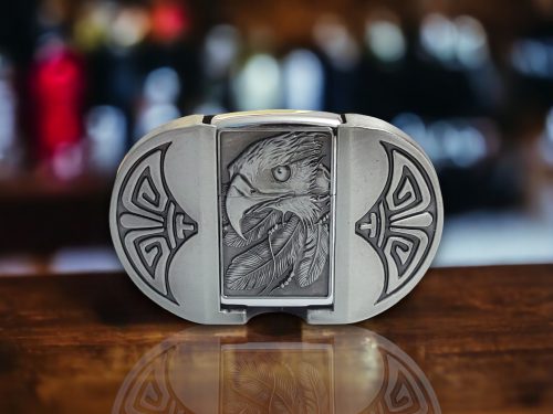 Eagle Head Silver Metal Lighter Belt Buckle