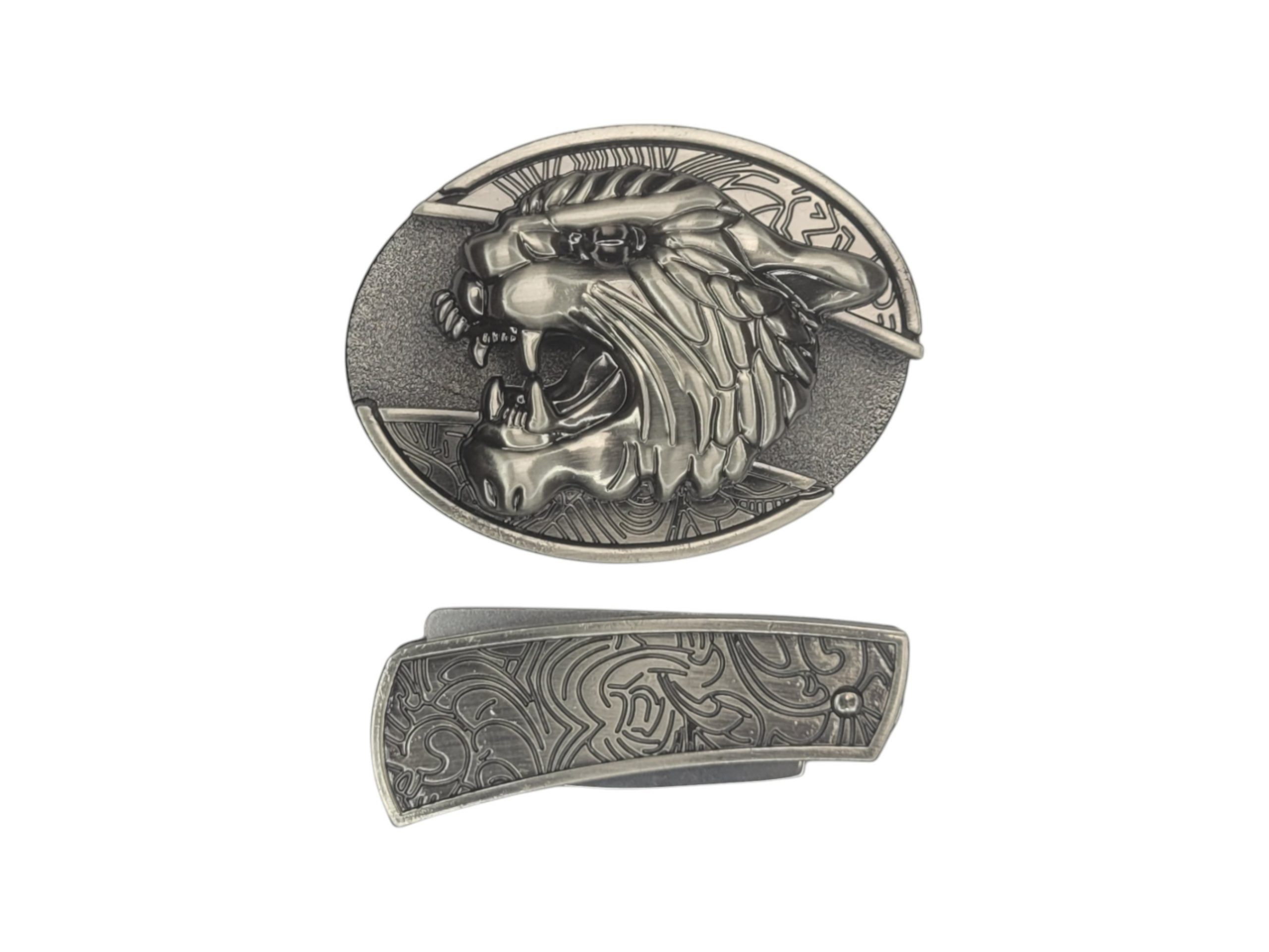 Folding Knife Unisex Belt Buckle With Option Of Personalization