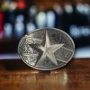 Texas Lone Star Folding Knife Belt Buckle
