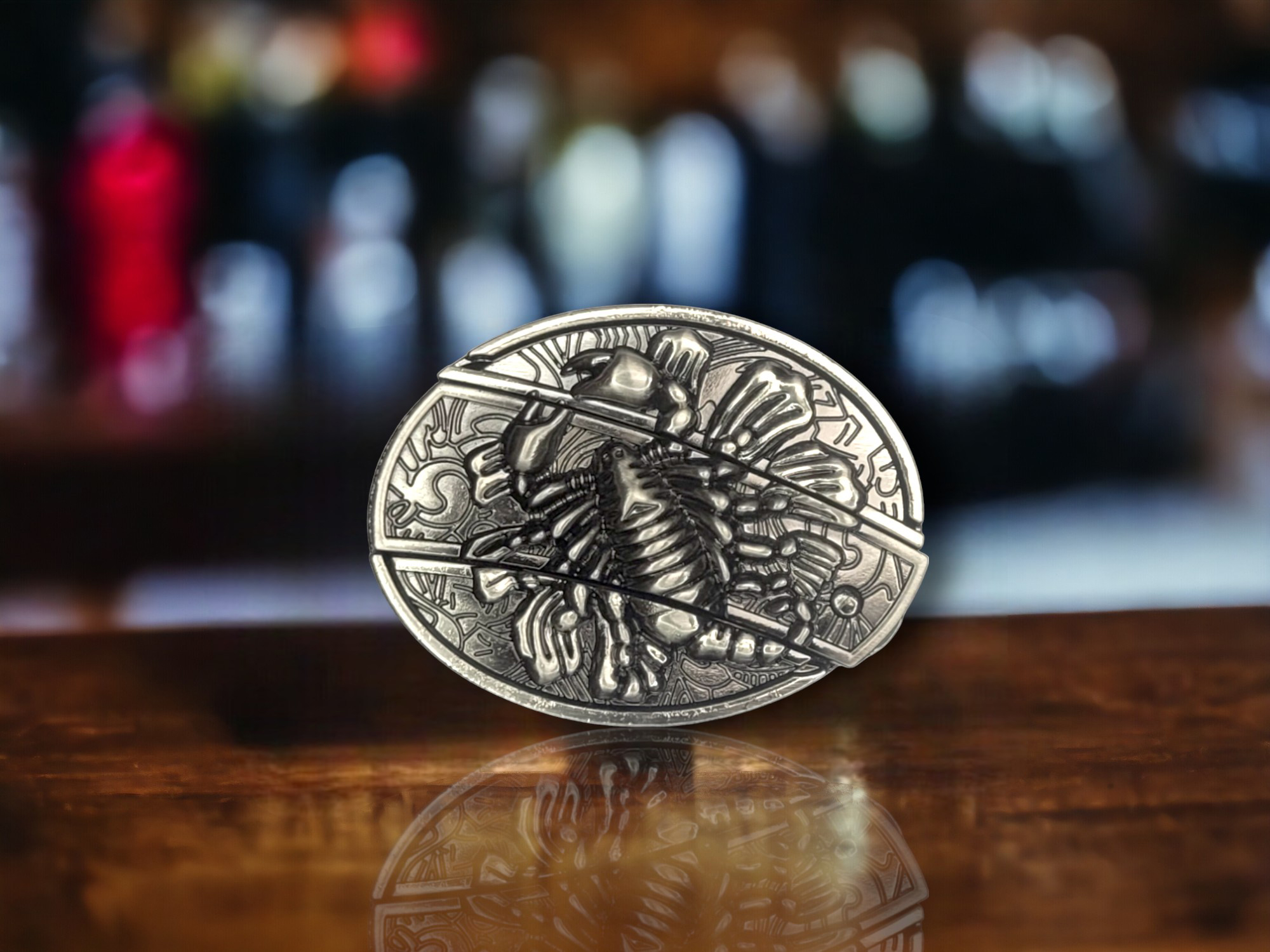 Folding Knife Unisex Belt Buckle With Option Of Personalization Folding Knife Buckle With Scorpion