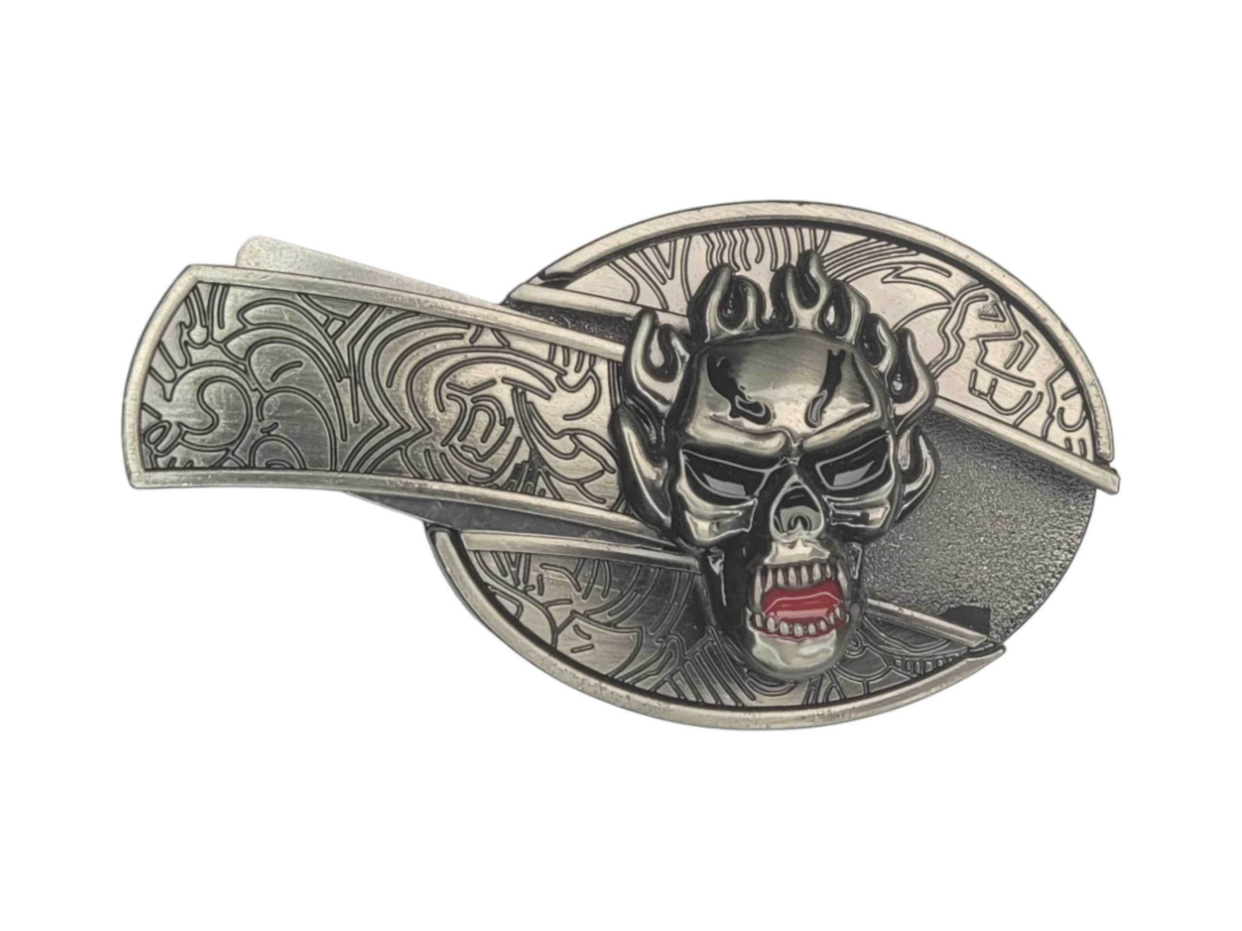 Folding Knife Unisex Belt Buckle With Option Of Personalization