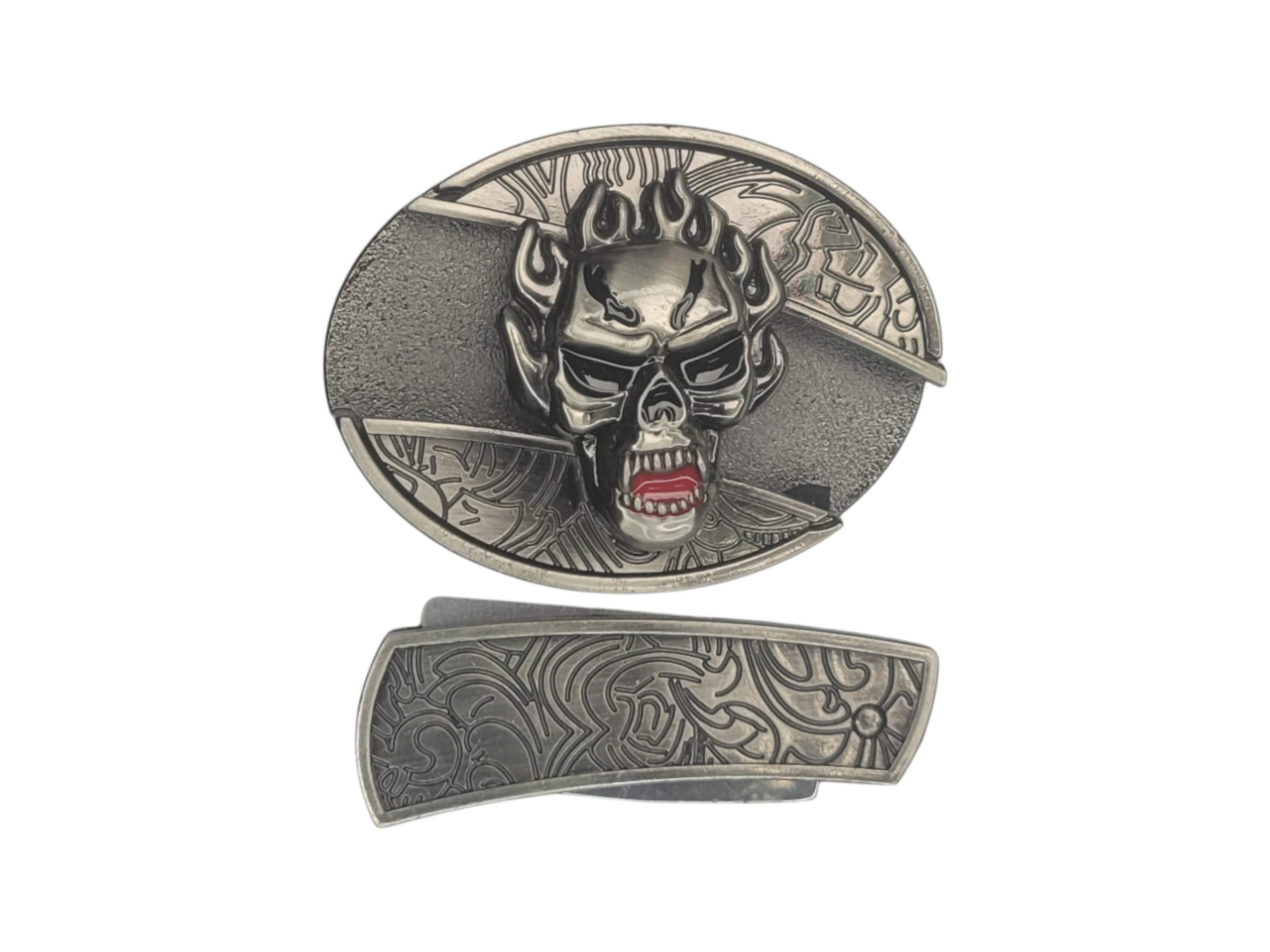 Folding Knife Unisex Belt Buckle With Option Of Personalization